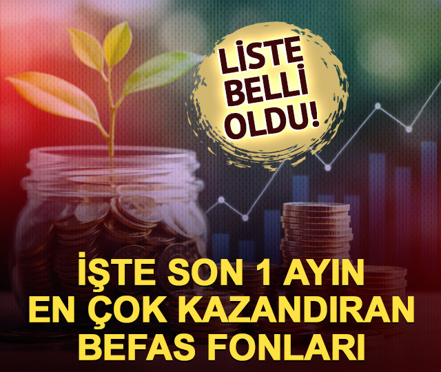 Son 1 ayın en çok kazandıran BEFAS fonları sıralı liste