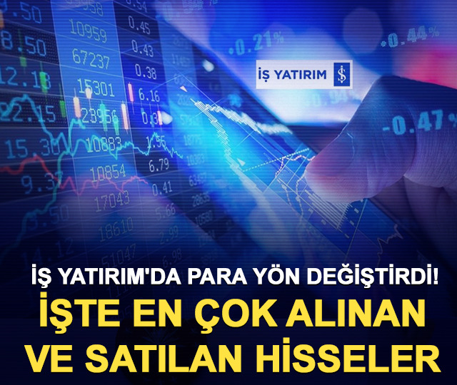 İş Yatırım'da para yön değiştirdi! İşte en çok alınan ve satılan hisseler