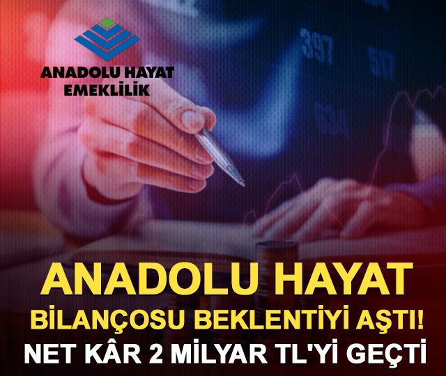 Anadolu Hayat bilan&ccedil;osu beklentiyi aştı! Net k&acirc;r 2 milyar TL'yi ge&ccedil;ti