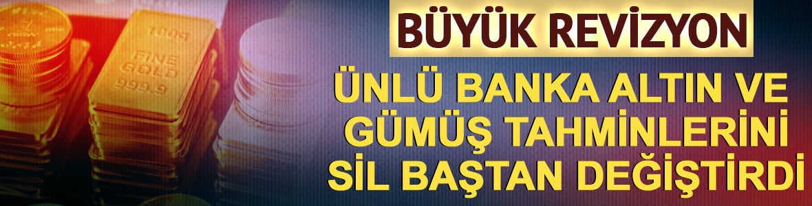 &Uuml;nl&uuml; banka altın fiyat beklentisini tam 300 dolar birden d&uuml;ş&uuml;rd&uuml;!