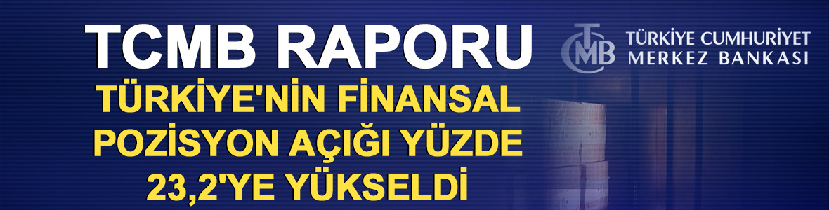 TCMB raporu: T&uuml;rkiye'nin finansal pozisyon a&ccedil;ığı y&uuml;zde 23,2'ye y&uuml;kseldi