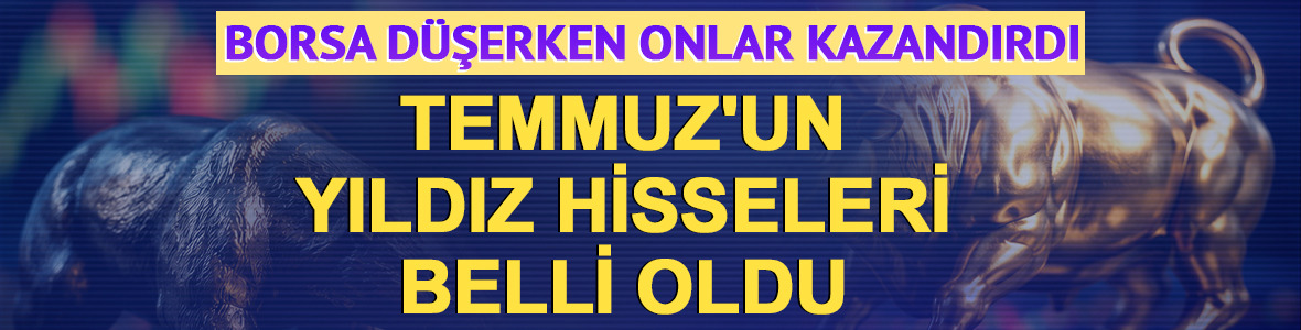 Borsa temmuzda %4,70 d&uuml;şt&uuml; ama bu hisseler kazandırdı!