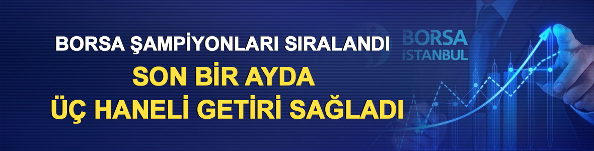 Borsa şampiyonları sıralandı: Son bir ayda &uuml;&ccedil; haneli getiri sağladı