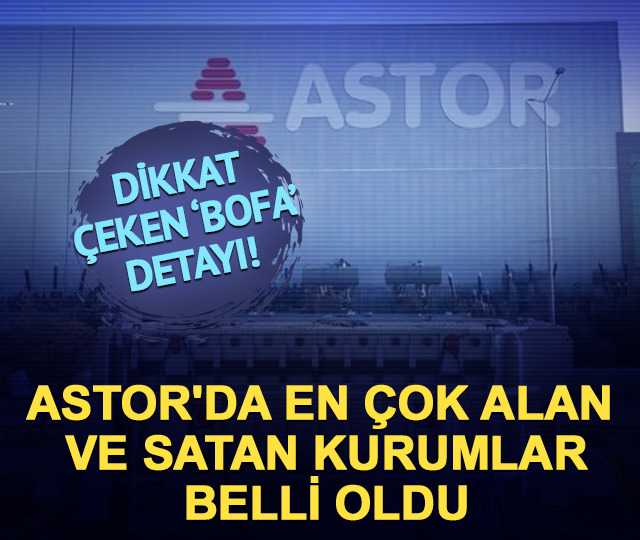 ASTOR'da alımların %46,82'si tek kurumdan! 4,5 milyon lot aldı