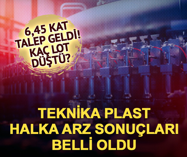 Teknika Plast halka arzında kaç lot düştü? 493 bin yatırımcıya dağıtıldı