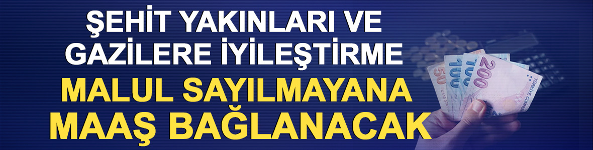 Şehit yakınları ve gazilere iyileştirme: Malul sayılmayana maaş bağlanacak