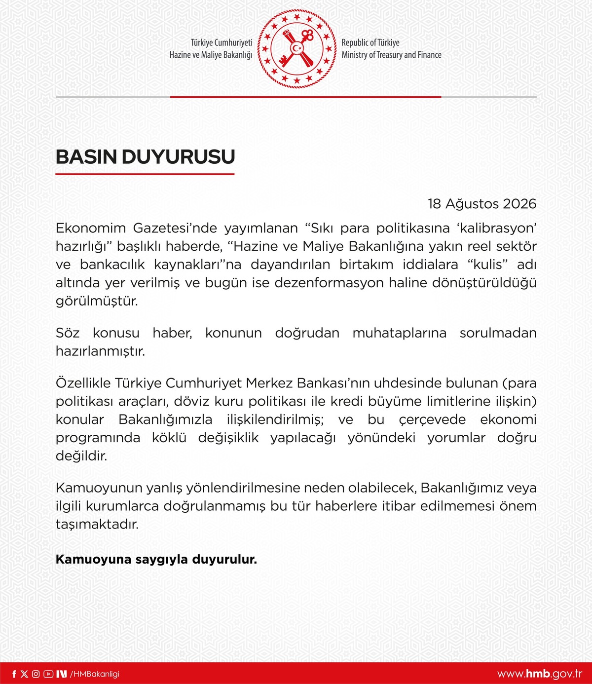 Ekonomi programı değişiyor mu? Bakanlıktan açıklama geldi, Görsel 1