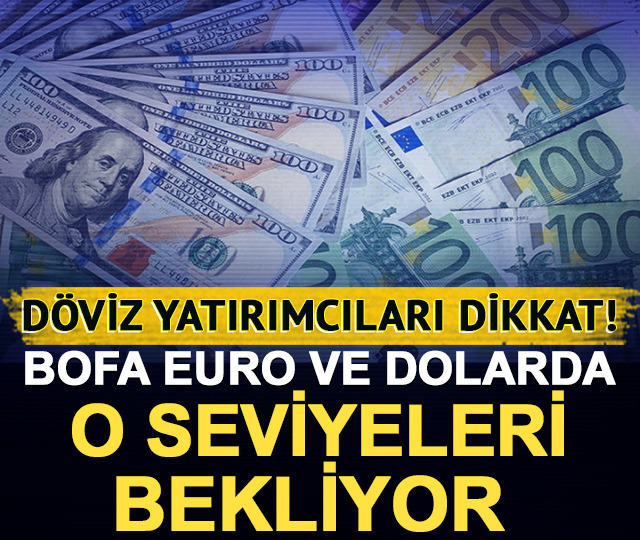 D&ouml;viz yatırımcıları dikkat! BofA euro ve dolarda o seviyeleri bekliyor!