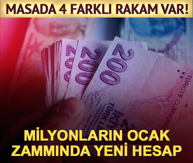 20 milyon kişiyi ilgilendiriyor! Ocak zammında yeni maaş hesabı