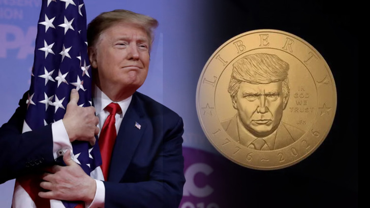 Saatler i&ccedil;inde t&uuml;kendi! Trump portreli madeni para satışa &ccedil;ıktı