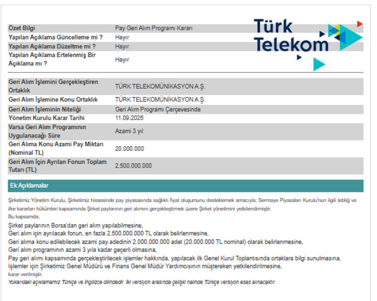 TTKOM da eski program bitti, yenisi geldi! 2,5 milyar TL lik karar, Görsel 2