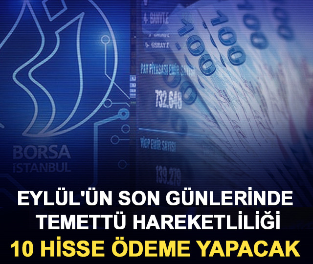 Eylül'ün son günlerinde temettü hareketliliği! 10 hisse ödeme yapacak