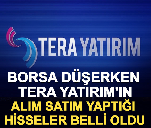 Borsa düşerken Tera Yatırım'ın alım satım yaptığı hisseler belli oldu