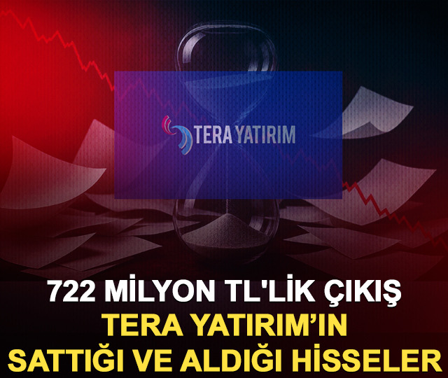 Tera Yatırım'dan 722 milyon TL'lik satış! İşte en &ccedil;ok sattığı ve aldığı hisseler