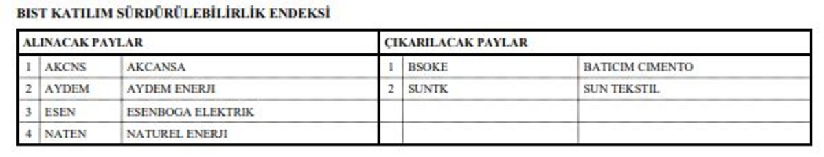 BIST Katılım endeksleri değişiyor: Onlarca hisse girip çıkacak, Görsel 5