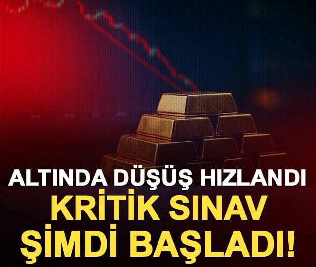 Altın hızla düşüyor: Kritik sınav şimdi başladı!