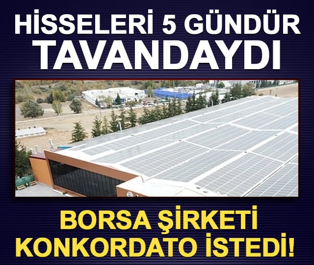 Hisseleri 5 gündür tavan olan borsa şirketi konkordato istedi!