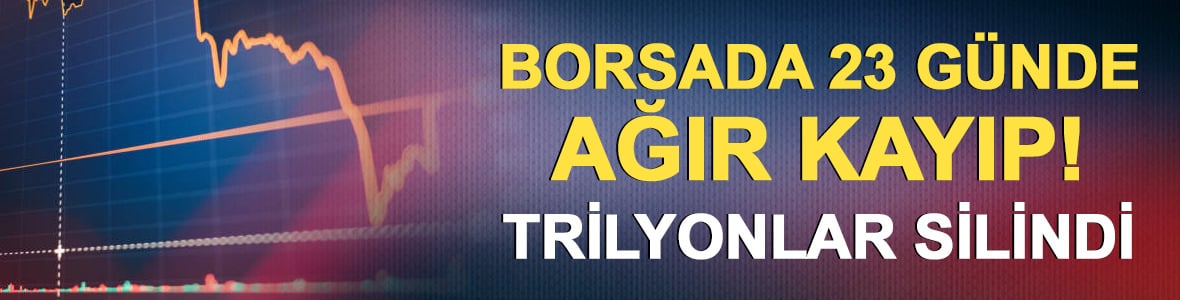 Borsada 23 g&uuml;nde ağır kayıp: BIST 100 856 puan geriledi!