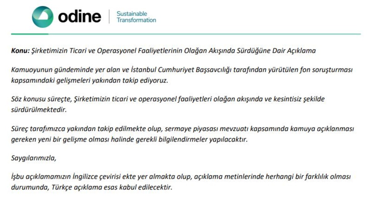 Fon soruşturmasının odak hissesinden kritik KAP açıklaması!, Görsel 1