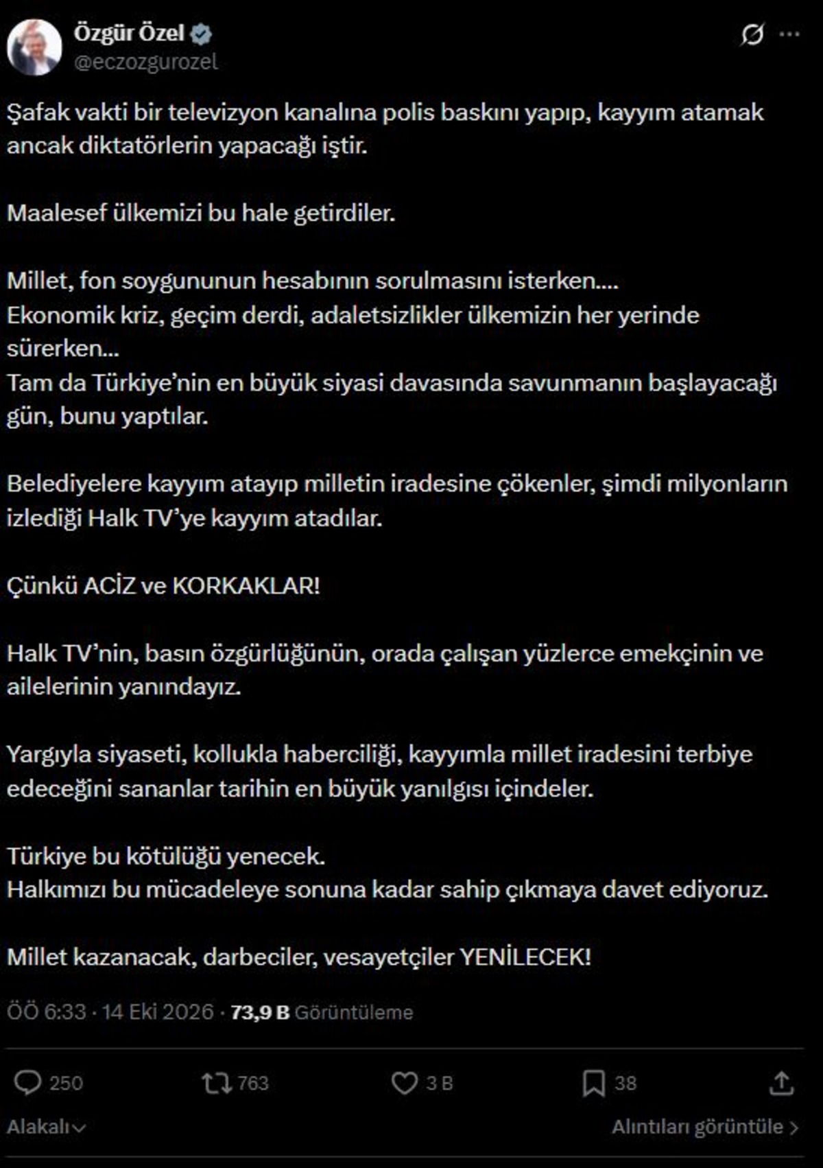 Halk TV ye kayyum atandı! Mali şube ekipleri harekete geçti, Görsel 2