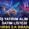 İş Yatırım alım satım listesi: TURSG ilk sırada