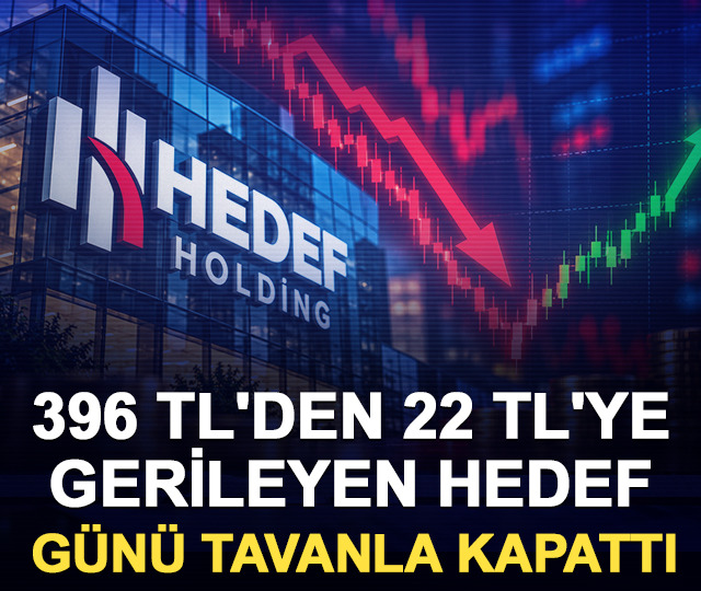 396 TL'den 22 TL'ye gerileyen HEDEF günü tavanla kapattı
