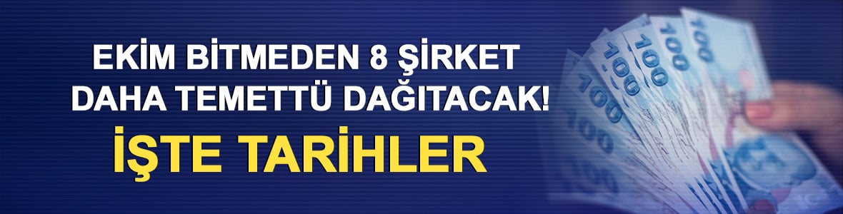 Ekim bitmeden 8 şirket daha temett&uuml; dağıtacak! İşte tarihler
