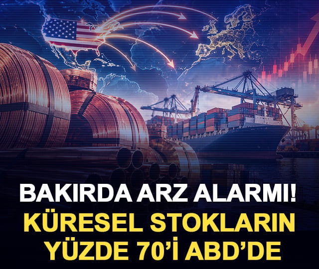 Bakırda arz alarmı! K&uuml;resel stokların y&uuml;zde 70&rsquo;i ABD&rsquo;de
