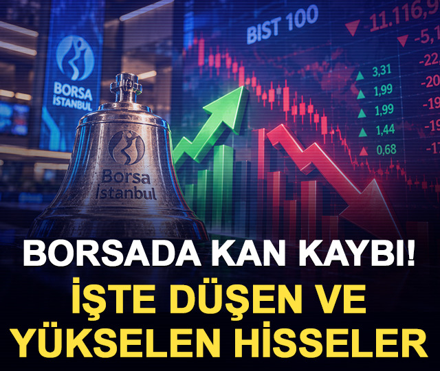 Borsada kan kaybı! İşte d&uuml;şen ve y&uuml;kselen hisseler