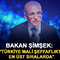 Bakan Şimşek: "T&uuml;rkiye mali şeffaflıkta en &uuml;st sıralarda"