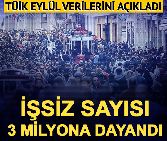 T&Uuml;İK a&ccedil;ıkladı! T&uuml;rkiye'de işsiz sayısı 3 milyona dayandı